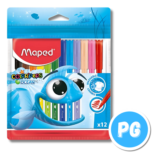 Paquete Plumones Maped X12 Unds Lavables