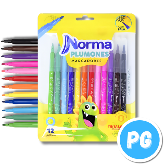 Paquete Plumon Norma X12 Unds Lavables