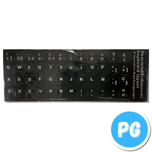Paquete Sticker Teclado Computador Negro
