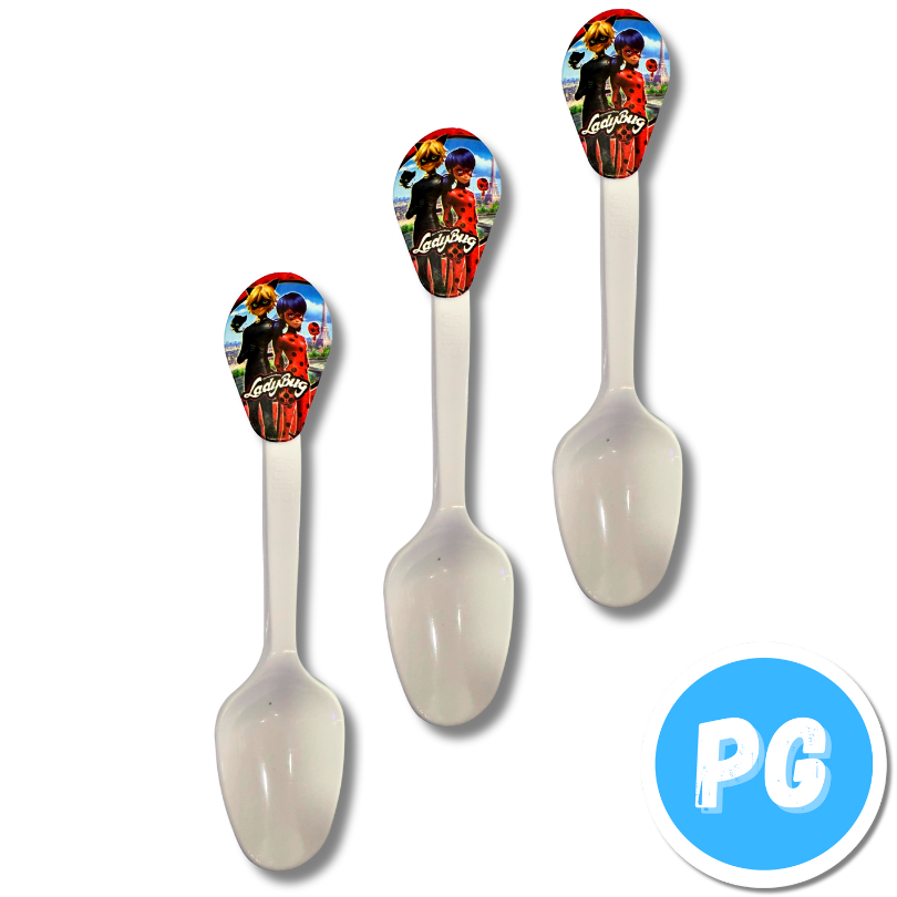 Paquete Cucharas Plasticas X20 Unds Lady Bug