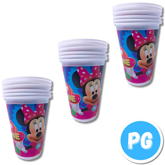 Paquete Vaso Plastico X12 Unds Minnie