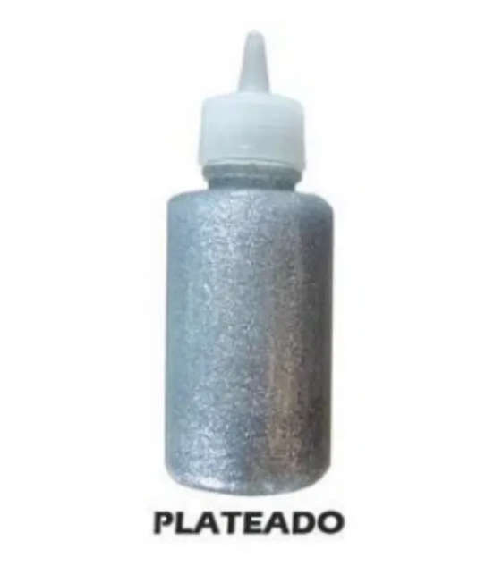 Pegante Escarchado Gigo 60ml Plateado