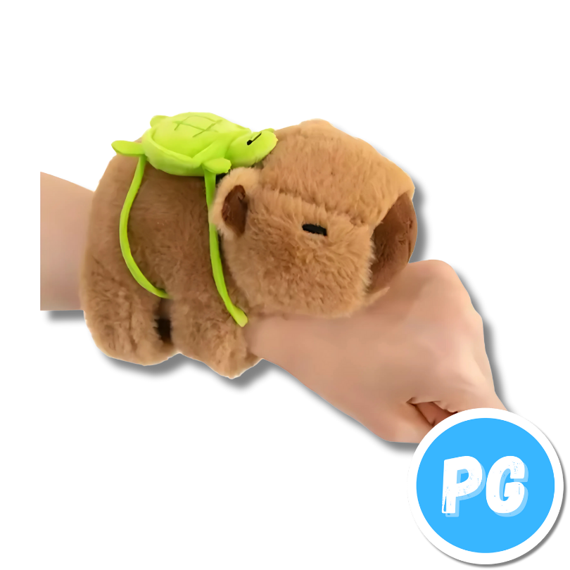 Peluche Capibara Con Tortuga Para Mano