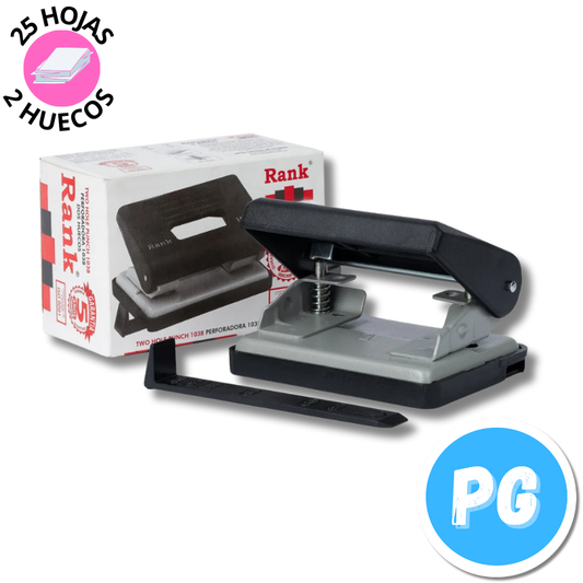 Perforadora Rank 2 Huecos Mediana Ref 1038 25 Hojas Max