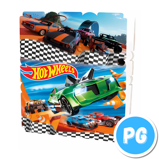 Piñata Icopor Cuadrada Hot Wheels