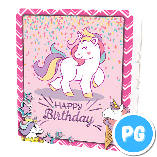 Piñata Icopor Cuadrada Unicornio