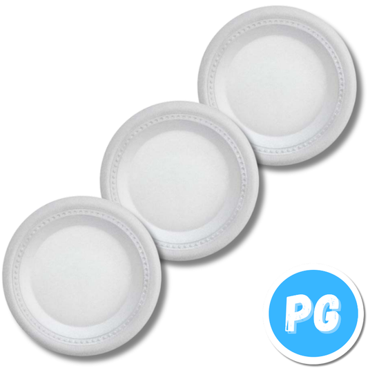 Paquete Plato Icopor Blanco Circular X20 Unds 15.5