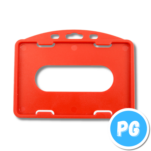 Porta Carnet Plastico Unidad Rojo Horizontal