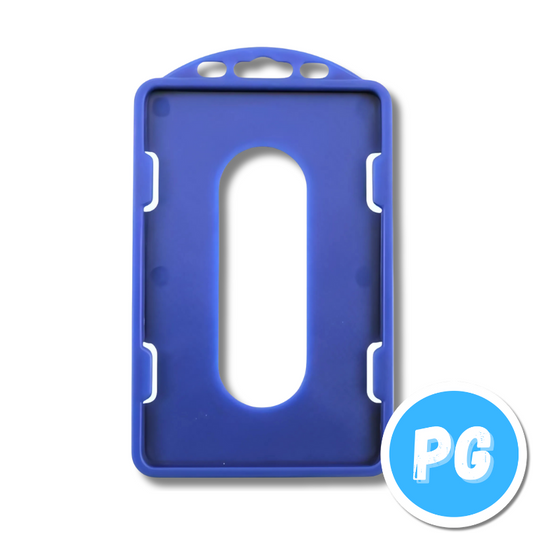 Porta Carnet Plastico Unidad Azul Vertical