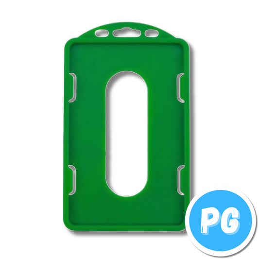Porta Carnet Plastico Unidad Verde Vertical