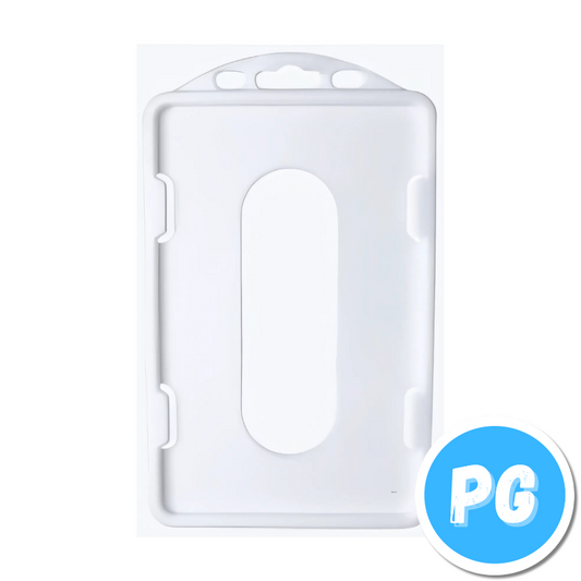 Porta Carnet Plastico Unidad Blanco Vertical
