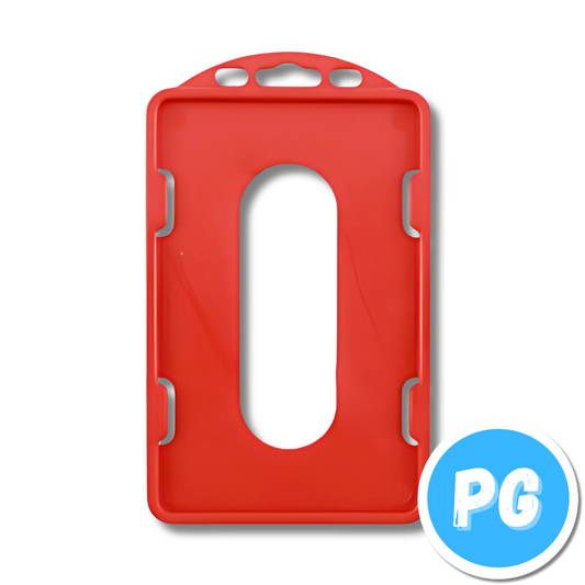 Porta Carnet Plastico Unidad Rojo Vertical