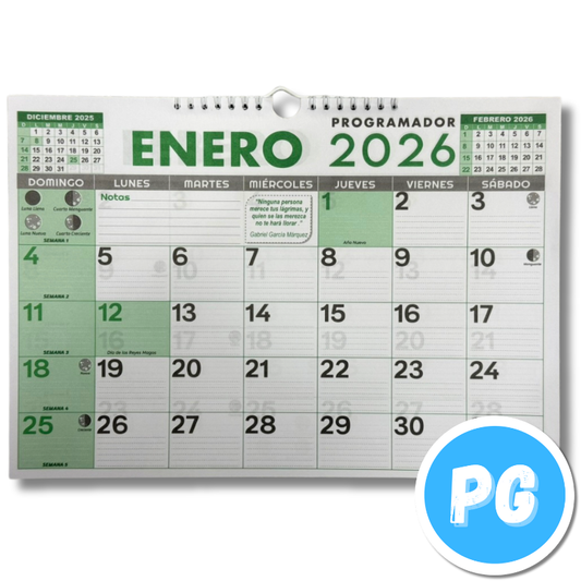 Programador Colgar Horizontal 2026 36x25 Centimetros