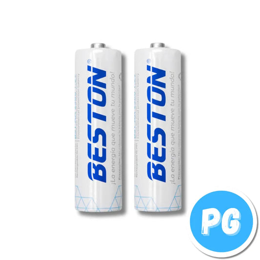 Paquete Bateria Beston Aa 750 Mah X2 Recargable