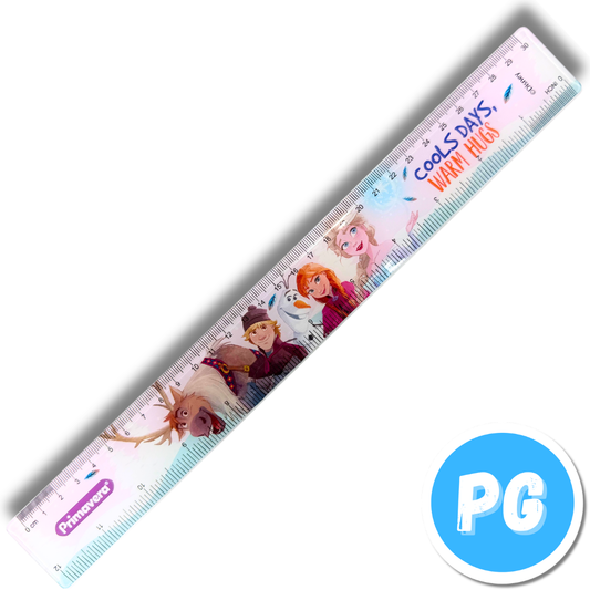 Regla Primavera Plastica 30 Centimetros Muñecos Frozen