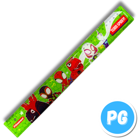 Regla Primavera Plastica 30 Centimetros Muñecos Spiderman