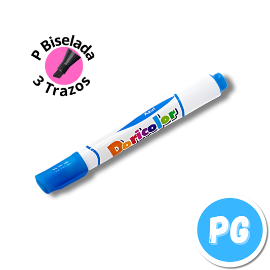 Resaltador Doricolor Fluorecente Azul Punta Biselada