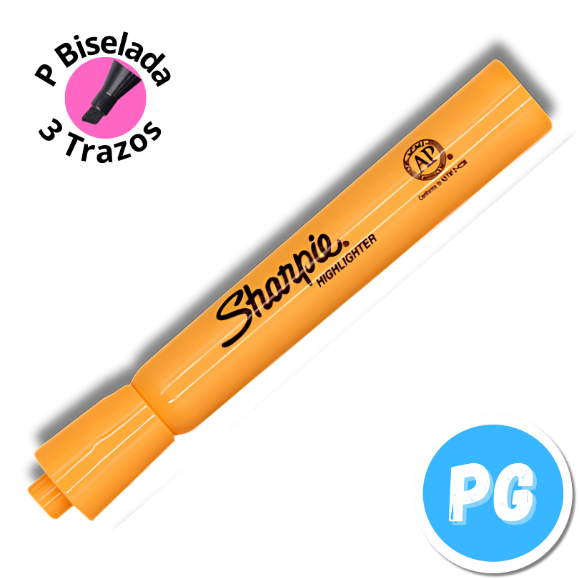 Resaltador Sharpie Neon Naranja Punta Ancha Biselada - Unidad