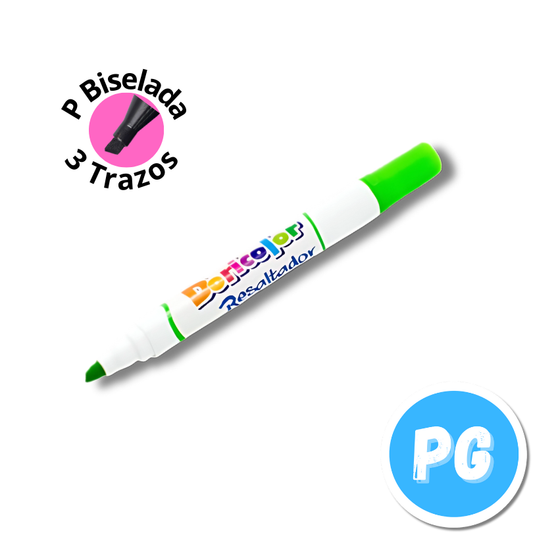 Caja Resaltador Doricolor x10 Unds Verde