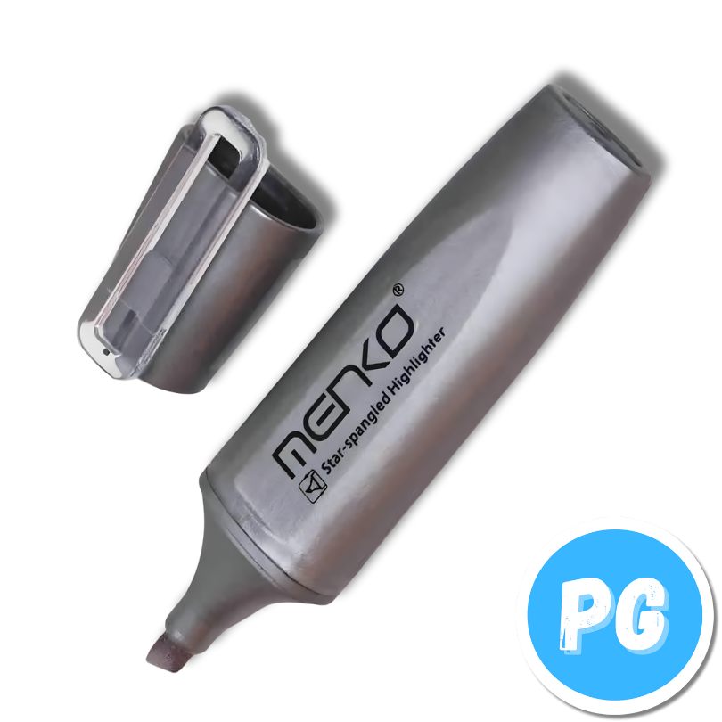 Resaltador Menko Metalizado Plateado