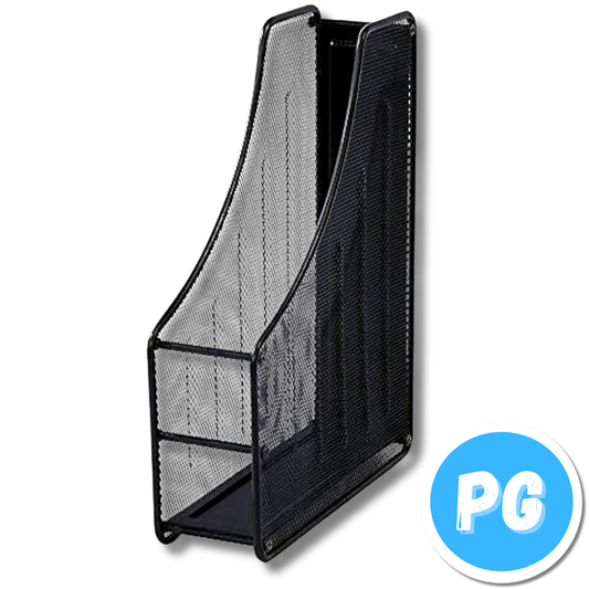 Revistero Metalico Malla Negro 1 Puesto