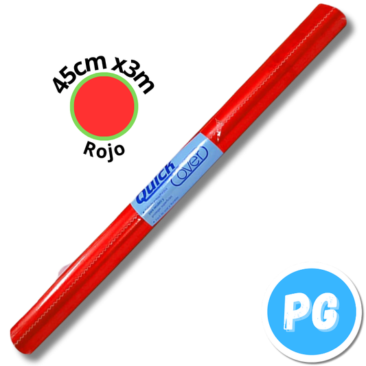 Rollo Contac Quick Cover 45cm X3 Metros Rojo