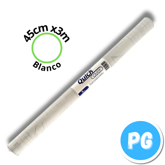 Rollo Contac Quick Cover 45cm X20 Metros Blanco