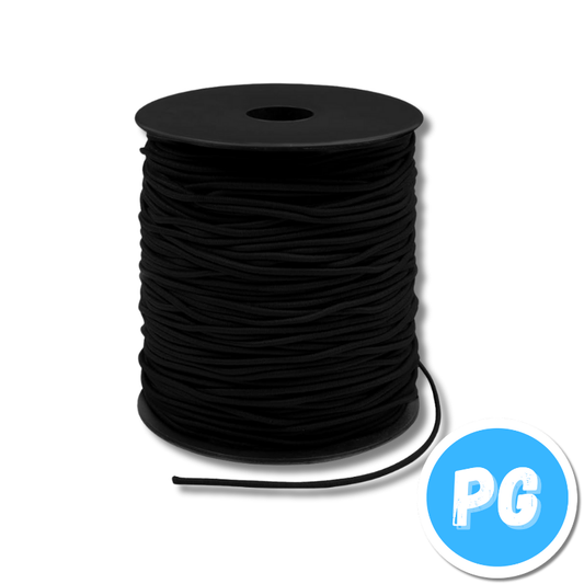 Rollo Hilo Caucho Para Manillas X100 Metros Negro