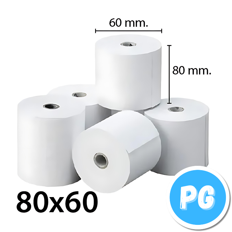 Rollo De Papel Para Registradora Termico 80mm X60 Metros