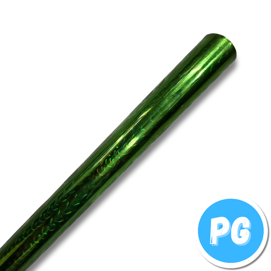 Rollo De Papel Hologramado X10 Cuartos De Pliego Verde