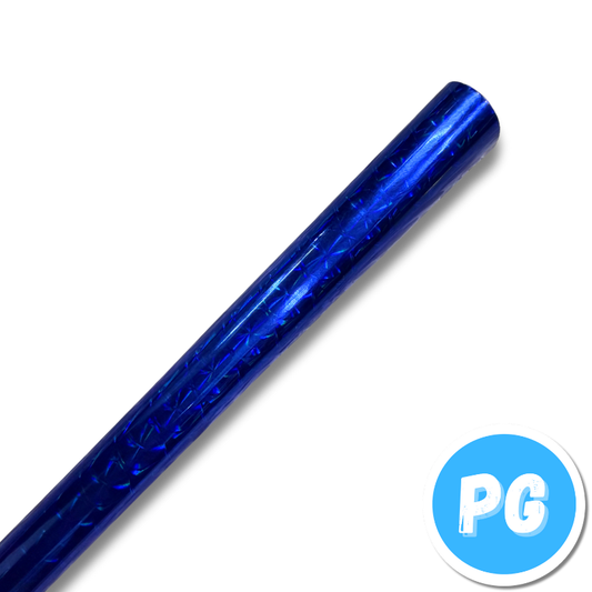 Rollo De Papel Hologramado X10 Cuartos De Pliego Azul