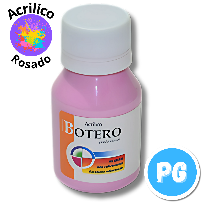 Tarro Pintura Acrilica Botero 60ml Rosado
