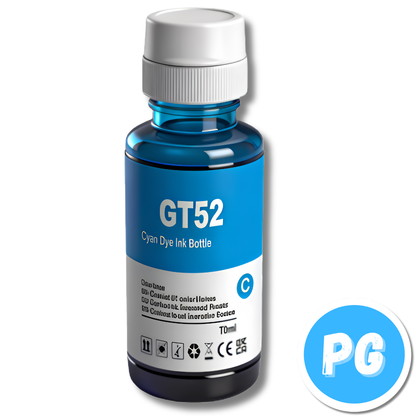 Juego Tarro Tinta Ecolor Generica para HP GT52 Y GT53 70ML X4 Colores