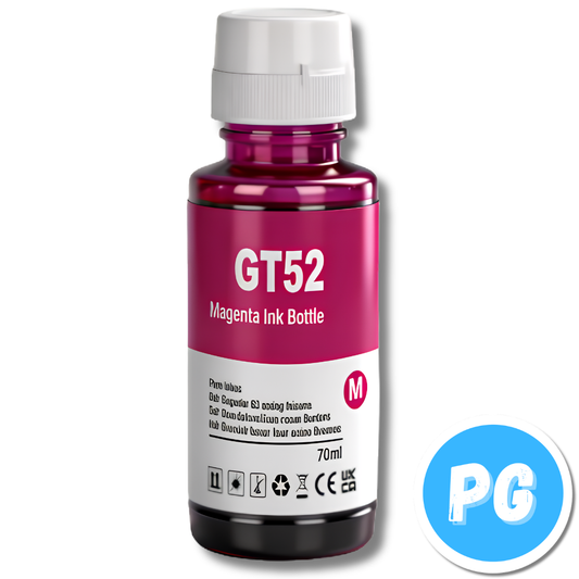 Tarro Tinta Ecolor Generica para HP GT52 Y GT53 70ML Magenta