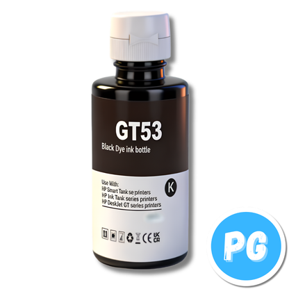 Tarro Tinta Ecolor Generica para HP GT52 Y GT53 70ML Negra