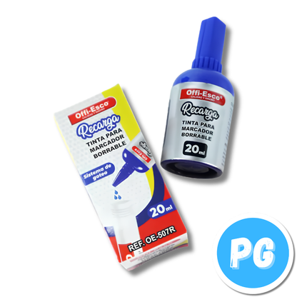 Marcador Offiesco Borrable Recargable OE-507 Unidad Azul Rey