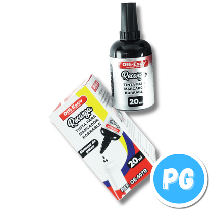 Marcador Offiesco Borrable Recargable OE-507 Unidad Negro