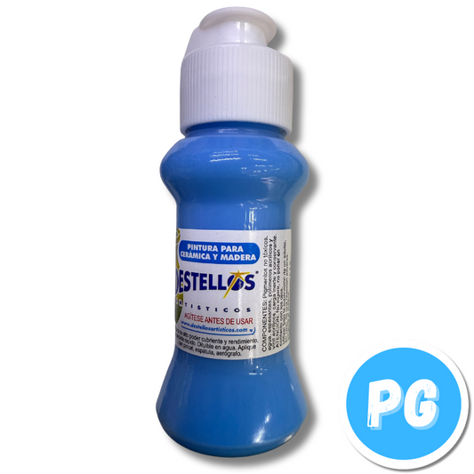 Tarro Acrilico Destellos 60cc Azul Bebe