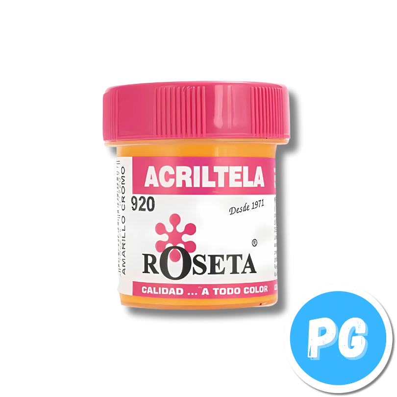 Tarro Acritela Roseta 30cc Amarillo Cromo 920
