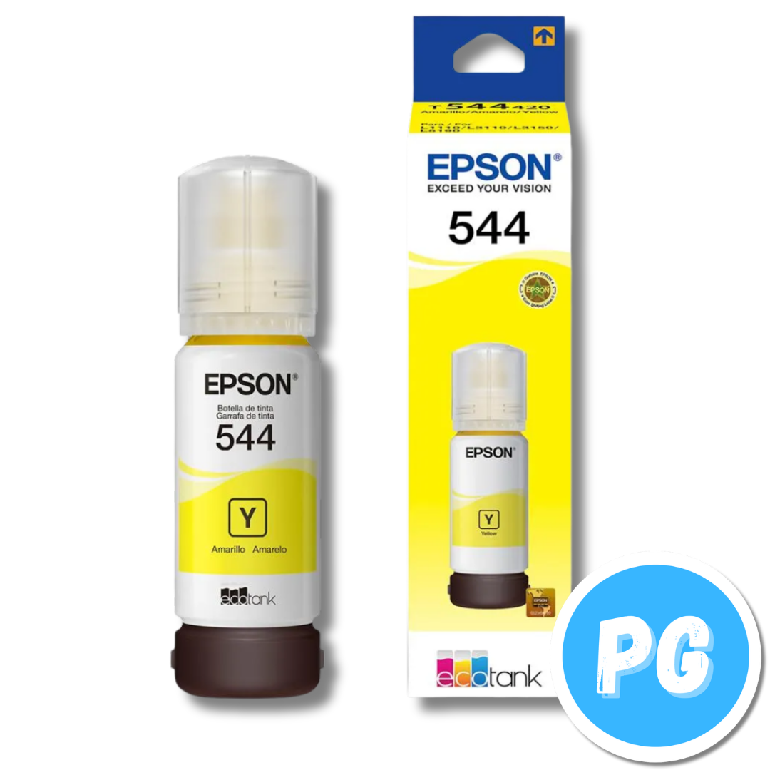 Tarro De Tinta Epson 544 65ml Amarillo. Para Impresoras Epson L1110 L3110 L3150 L5190