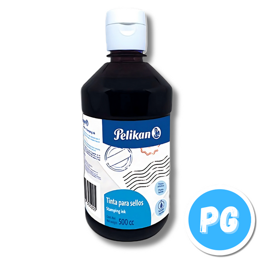 Tarro De Tinta Para Sellos Pelikan 500cc Negro Grande