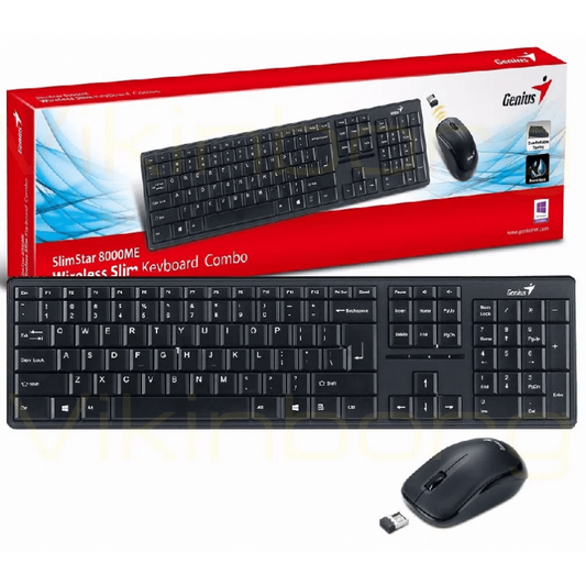 Combo de Teclado Alfanumerico y Mouse Genius KM-8206S Diseño Silencioso - Español &nbsp;Latinoamerica