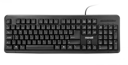 Teclado Maxell Soft Touch Alfanumerico Cable Usb A Negro Mac Y Windows