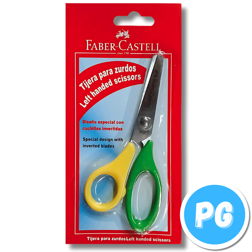 Tijeras Punta Roma Faber Castell Escolar para Zurdos