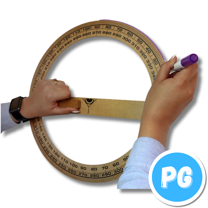 Transportador Madera Artecma 360 Grados 35 Centimetros