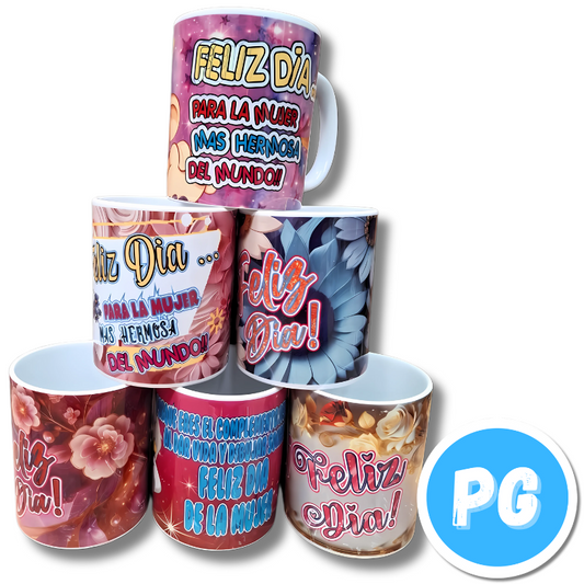 Vaso Mug Feliz Cumpleaños Mujer - Se Envia Un Motivo Aleatorio