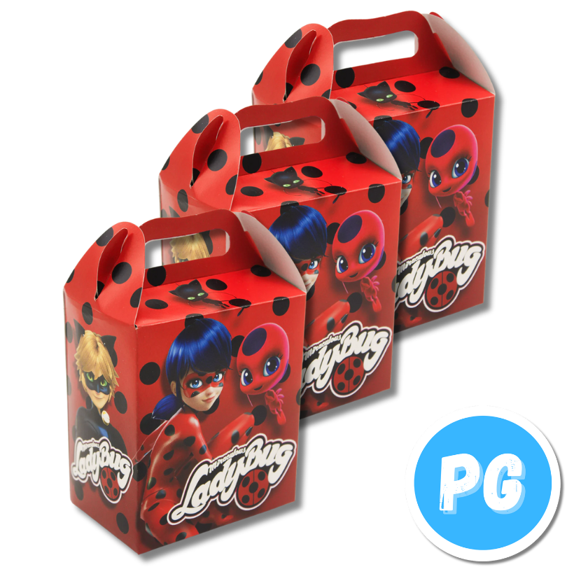 Paquete Cajas De Carton Para Dulces X6 Unds Lady Bug