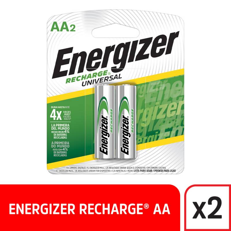 Carton De Pila Energizer Recargable X2 Unds Aa