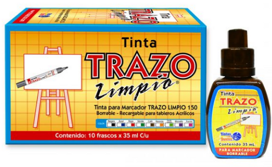 Tarro De Tinta Para Marcador Borrable Trazo 35ml Negro