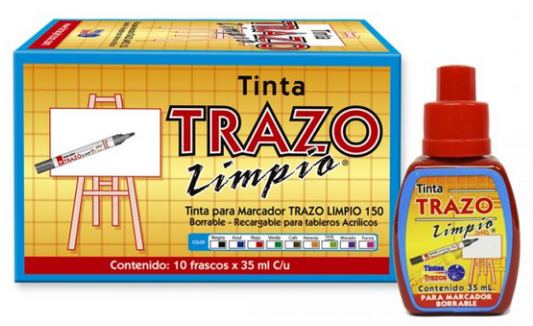 Tarro De Tinta Para Marcador Borrable Trazo 35ml Rojo